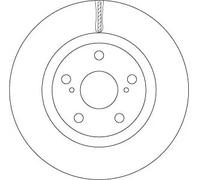 2x Disco freno ventilato DF6675 TRW per TOYOTA CAMRY Tre volumi