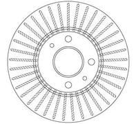 TRW Disco freno DF6693 ventilato anteriore 2 pezzi per Renault Megane Scénic