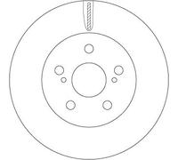 TRW Disco freno DF6734 ventilato per Toyota Prius / Prius PHV