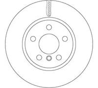 TRW disco freno DF6757 ventilato diametro 294 spessore 22 mm 5 fori