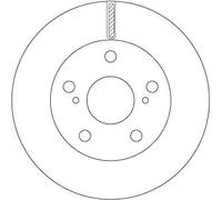 2x Disco freno ventilato DF6782S TRW per TOYOTA HILUX VII Pick-up