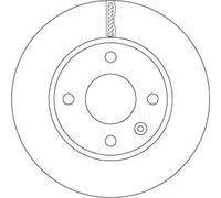 Disco freno TRW DF6783 anteriore, ventilato, 1 Pezzo