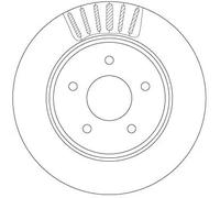 2x Disco freno ventilato DF6789 TRW per NISSAN RENAULT