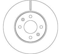 TRW Disco freno DF6794 anteriore ventilato 1 pezzo