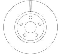TRW Disco freno DF6810S anteriore, ventilato, 1 pezzo