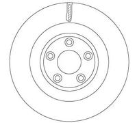 2x Disco freno ventilato DF6816S TRW per JAGUAR F-TYPE Cabriolet F-TYPE Coupé