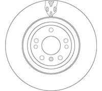 2x Disco freno ventilato DF6833S TRW per MERCEDES-BENZ CLASSE M GLE Coupe GLE