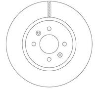 2x Disco freno ventilato DF6842 TRW per HYUNDAI KIA