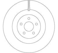 2x Disco freno ventilato DF6871 TRW per FORD FOCUS III