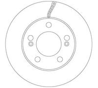 TRW Disco freno anteriore DF6888 Ø294 mm Ventilato Verniciato