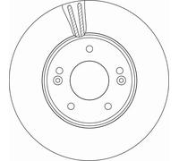 2x Disco freno ventilato DF6966 TRW per HYUNDAI KIA