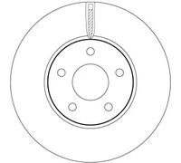 TRW Disco freno DF6975 anteriore ventilato 1 pezzo