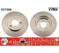 2x Disco freno ventilato DF7008 TRW per KIA CARNIVAL I