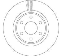 2x Disco freno ventilato DF7458S TRW per NISSAN RENAULT