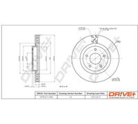 2x Disco freno ventilato DP1010.11.1660 Drve+ per MITSUBISHI ASX OUTLANDER II