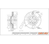 2x Disco freno ventilato DP1010.11.1671 Drve+ per AUDI A6 C6 A6 C6 Avant