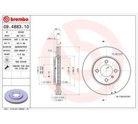 2x Disco freno ventilazione interna 09.4883.10 BREMBO per BMW 3 3 Touring