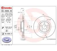 BREMBO 09.4939.41 Disco freno