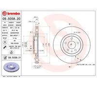 09.5058.21 Coppia dischi freno Brembo Ant