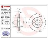 2x Disco freno ventilazione interna 09.5509.11 BREMBO per ROVER HONDA MG LOTUS