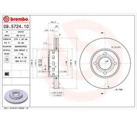 Brembo 09.5724.10 - Disco Freno (Set di 2) - Anteriore