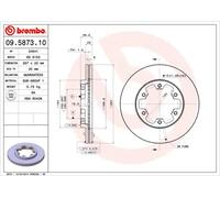 2x Disco freno ventilazione interna 09.5873.10 BREMBO per NISSAN PICK UP