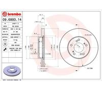 BREMBO 09.6893.11 Disco freno