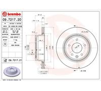 2x Disco freno ventilazione interna 09.7217.21 BREMBO per JAGUAR DAIMLER