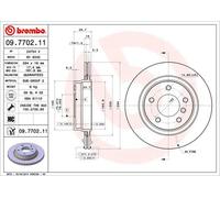 2x Disco freno ventilazione interna 09.7702.11 BREMBO per BMW 3 Coupé 3