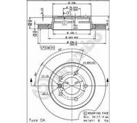 2x Disco freno ventilazione interna 09.7720.11 BREMBO per MITSUBISHI VOLVO