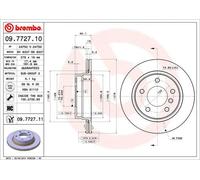 2x Disco freno ventilazione interna 09.7727.11 BREMBO per BMW 3 3 Coupé