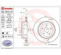 2x Disco freno ventilazione interna 09.7813.21 BREMBO per SUBARU