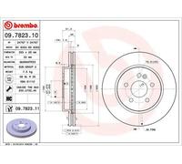 2x Disco freno ventilazione interna 09.7823.11 BREMBO per MERCEDES-BENZ CLASSE M