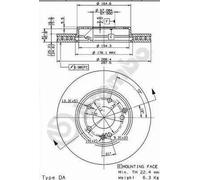 2x Disco freno ventilazione interna 09.8411.11 BREMBO per MERCEDES-BENZ CLK SLK