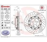 2x Disco freno ventilazione interna 09.8880.23 BREMBO per MERCEDES-BENZ CLASSE S