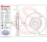 Disco freno BREMBO 9893311 anteriore, ventilato, altamente carbonizzato, 1 Pezzo