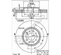 Disco freno BREMBO MAX09.9130.75, 1 Pezzo
