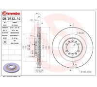 2x BREMBO 09.9132.10 Disco freno Anteriore per MITSUBISHI L 200 (K7T, K6T) 314mm