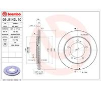 Brembo Disco freno 09.9142.10 Anteriore ventilazione interna 287 mm Set di 2