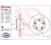 2x BREMBO 09.9482.11 Coated Disc Line Disco freno per PORSCHE BOXSTER (986)