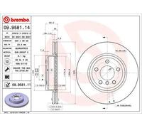 Disco freno BREMBO 9958111 anteriore, ventilato, altamente carbonizzato, 1 Pezzo