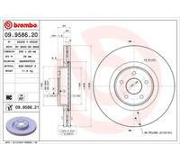 BREMBO 09.9586.21 Disco freno
