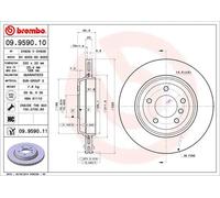Brembo Disco freno 9959011 posteriore ventilato altamente carbonizzato 1 pezzo