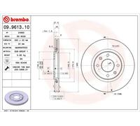 2x Disco freno ventilazione interna 09.9613.10 BREMBO per PEUGEOT 405 II Break