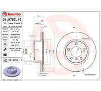 2x Disco freno ventilazione interna 09.9752.11 BREMBO per BMW 3 1 1 Cabriolet 5