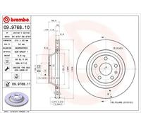 2x Disco freno ventilazione interna 09.9768.11 BREMBO per AUDI TT TT Roadster