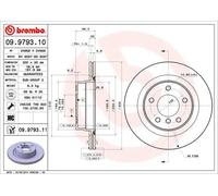 2x Disco freno ventilazione interna 09.9793.11 BREMBO per BMW 3 Touring 3 1