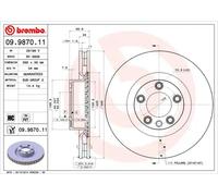 BREMBO 09.9870.11 Disco freno