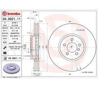 Disco freno BREMBO 9992111 anteriore, ventilato, altamente carbonizzato, 1 Pezzo
