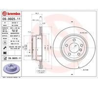 Disco freno BREMBO 9992511 posteriore, ventilato, altamente carbonizzato, 1 Pezzo